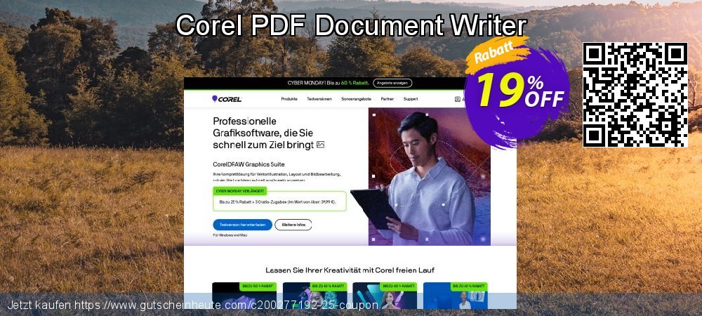 Corel PDF Document Writer fantastisch Promotionsangebot Bildschirmfoto