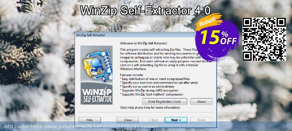 WinZip Self-Extractor 4.0 verblüffend Ausverkauf Bildschirmfoto
