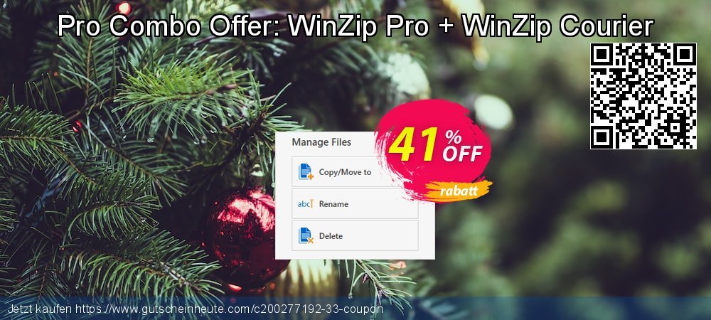 Pro Combo Offer: WinZip Pro + WinZip Courier überraschend Preisreduzierung Bildschirmfoto