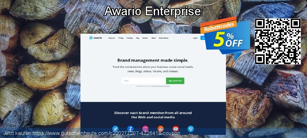 Awario Enterprise umwerfende Förderung Bildschirmfoto