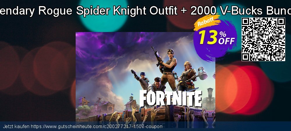 Fortnite: Legendary Rogue Spider Knight Outfit + 2000 V-Bucks Bundle Xbox One klasse Ermäßigungen Bildschirmfoto