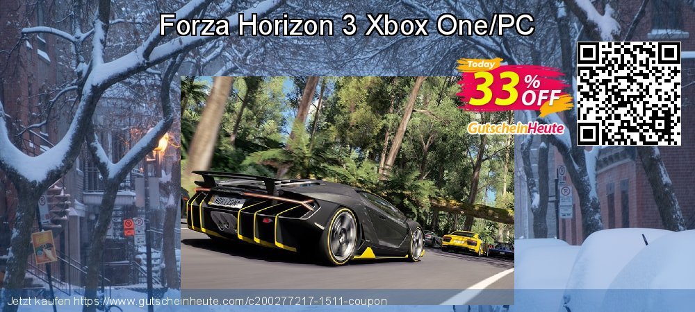 Forza Horizon 3 Xbox One/PC ausschließenden Nachlass Bildschirmfoto