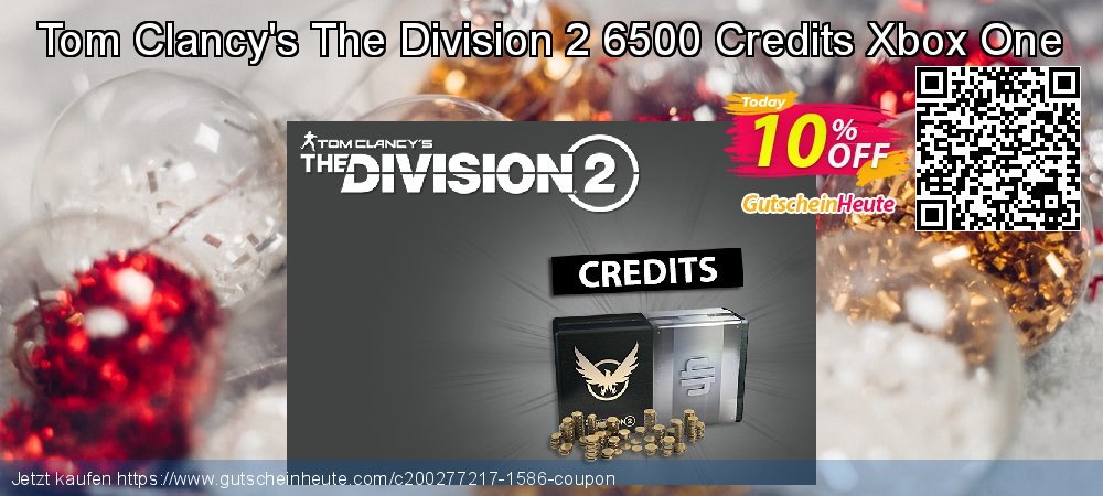 Tom Clancy's The Division 2 6500 Credits Xbox One überraschend Preisreduzierung Bildschirmfoto