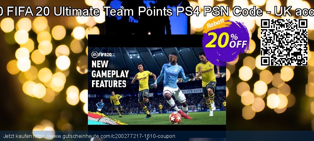 1050 FIFA 20 Ultimate Team Points PS4 PSN Code - UK account großartig Preisnachlässe Bildschirmfoto
