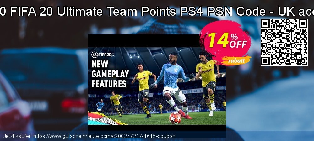 12000 FIFA 20 Ultimate Team Points PS4 PSN Code - UK account verblüffend Ermäßigung Bildschirmfoto