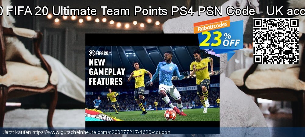 1600 FIFA 20 Ultimate Team Points PS4 PSN Code - UK account toll Preisreduzierung Bildschirmfoto