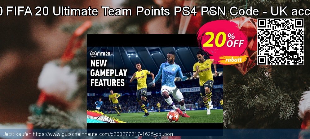 2200 FIFA 20 Ultimate Team Points PS4 PSN Code - UK account umwerfende Rabatt Bildschirmfoto