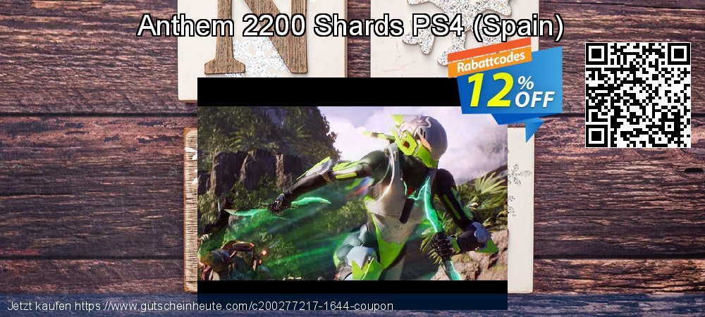Anthem 2200 Shards PS4 - Spain  super Preisnachlässe Bildschirmfoto