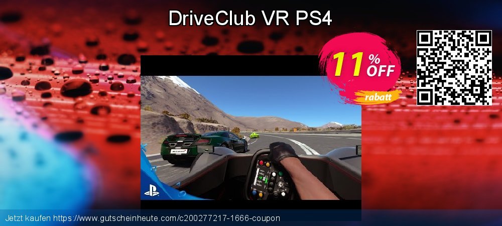 DriveClub VR PS4 ausschließenden Ermäßigung Bildschirmfoto