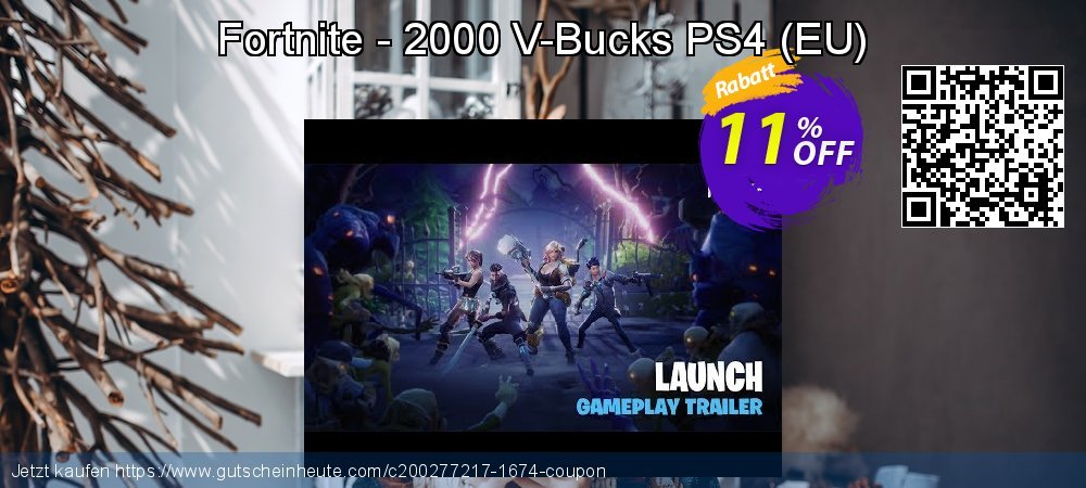 Fortnite - 2000 V-Bucks PS4 - EU  atemberaubend Beförderung Bildschirmfoto