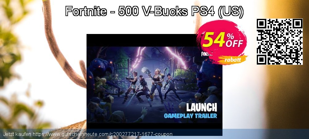 Fortnite - 500 V-Bucks PS4 - US  verblüffend Ermäßigungen Bildschirmfoto