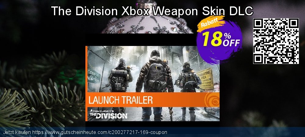 The Division Xbox Weapon Skin DLC spitze Rabatt Bildschirmfoto