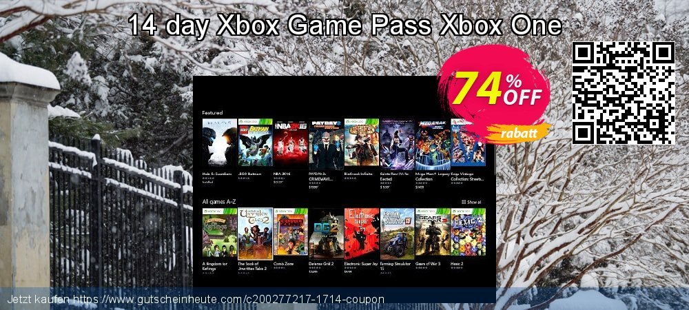 14 day Xbox Game Pass Xbox One Exzellent Promotionsangebot Bildschirmfoto