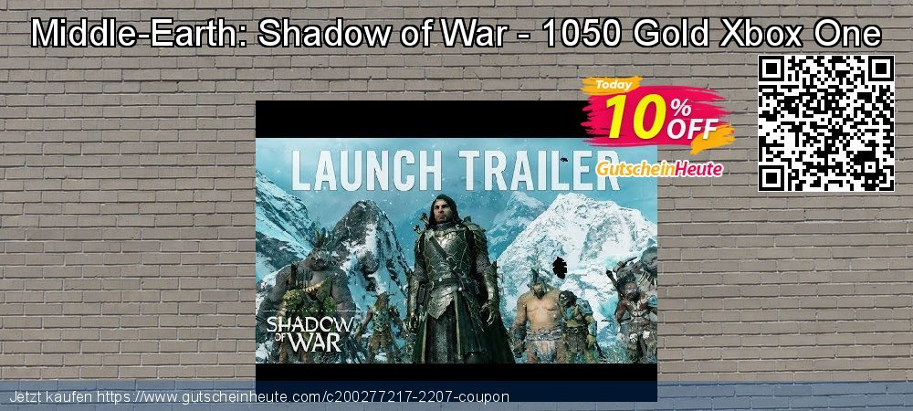 Middle-Earth: Shadow of War - 1050 Gold Xbox One formidable Promotionsangebot Bildschirmfoto