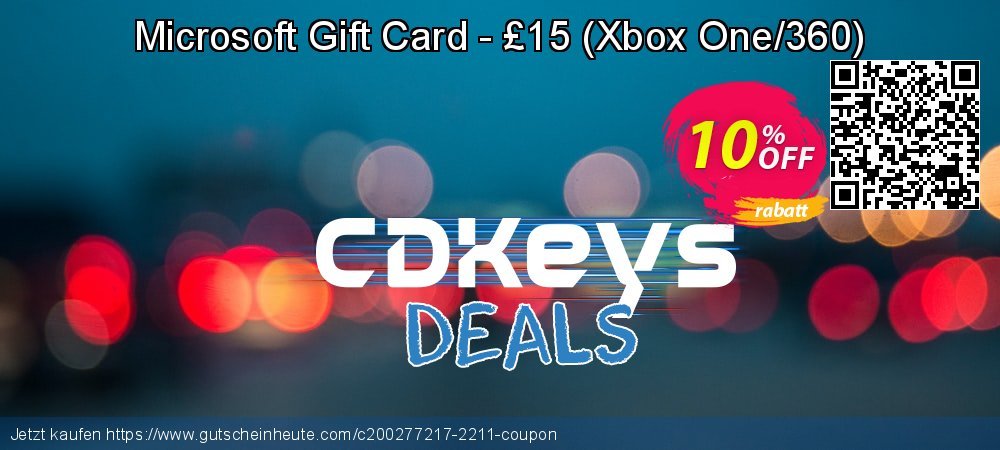 Microsoft Gift Card - £15 - Xbox One/360  beeindruckend Disagio Bildschirmfoto