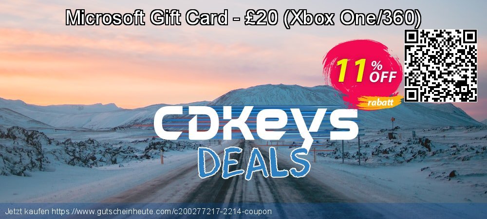 Microsoft Gift Card - £20 - Xbox One/360  umwerfende Außendienst-Promotions Bildschirmfoto