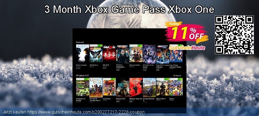 3 Month Xbox Game Pass Xbox One unglaublich Disagio Bildschirmfoto