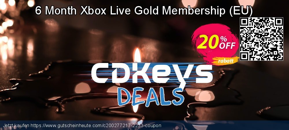6 Month Xbox Live Gold Membership - EU  super Preisnachlass Bildschirmfoto