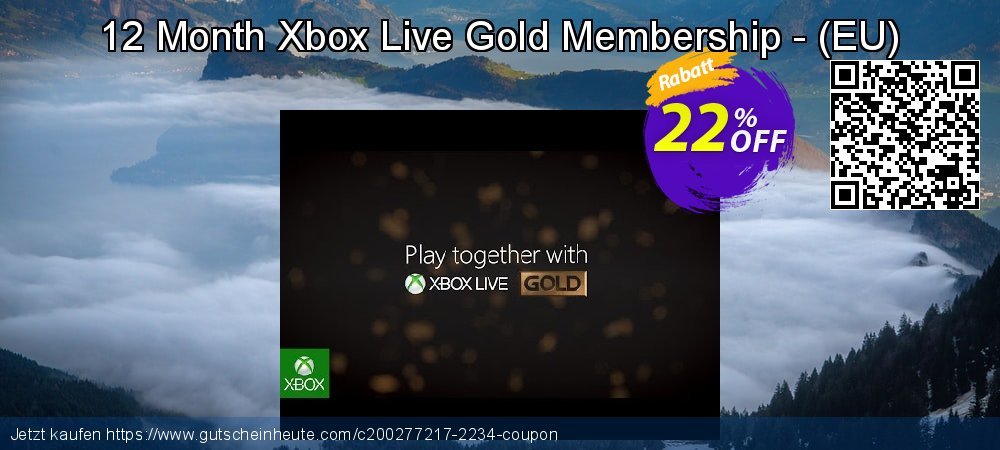 12 Month Xbox Live Gold Membership - - EU  wunderschön Förderung Bildschirmfoto