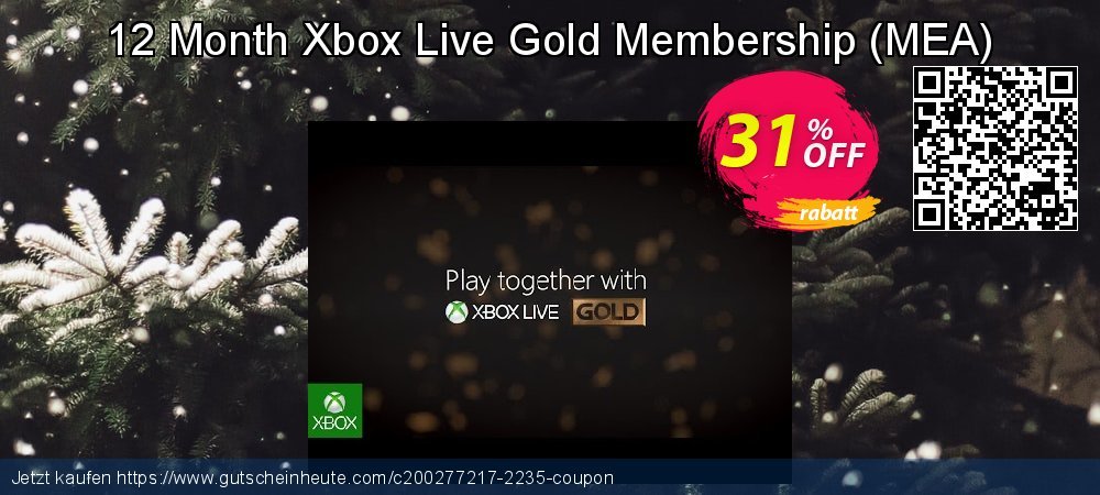 12 Month Xbox Live Gold Membership - MEA  verblüffend Beförderung Bildschirmfoto