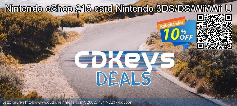 Nintendo eShop £15 card Nintendo 3DS/DS/Wii/Wii U überraschend Rabatt Bildschirmfoto