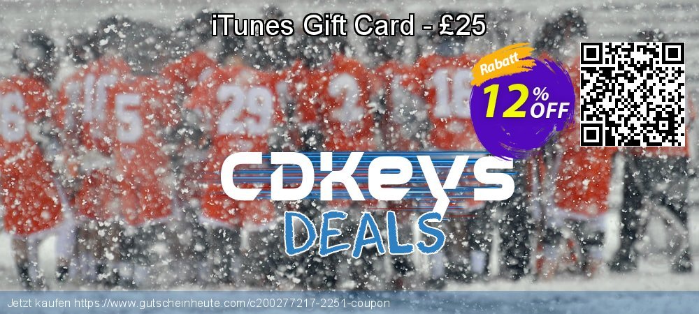 iTunes Gift Card - £25 klasse Förderung Bildschirmfoto