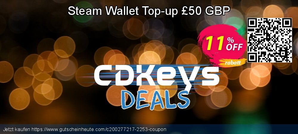Steam Wallet Top-up £50 GBP uneingeschränkt Sale Aktionen Bildschirmfoto