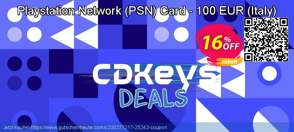Playstation Network - PSN Card - 100 EUR - Italy  wunderbar Preisnachlass Bildschirmfoto