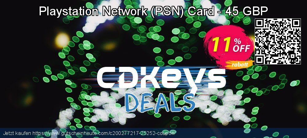 Playstation Network - PSN Card - 45 GBP Exzellent Diskont Bildschirmfoto