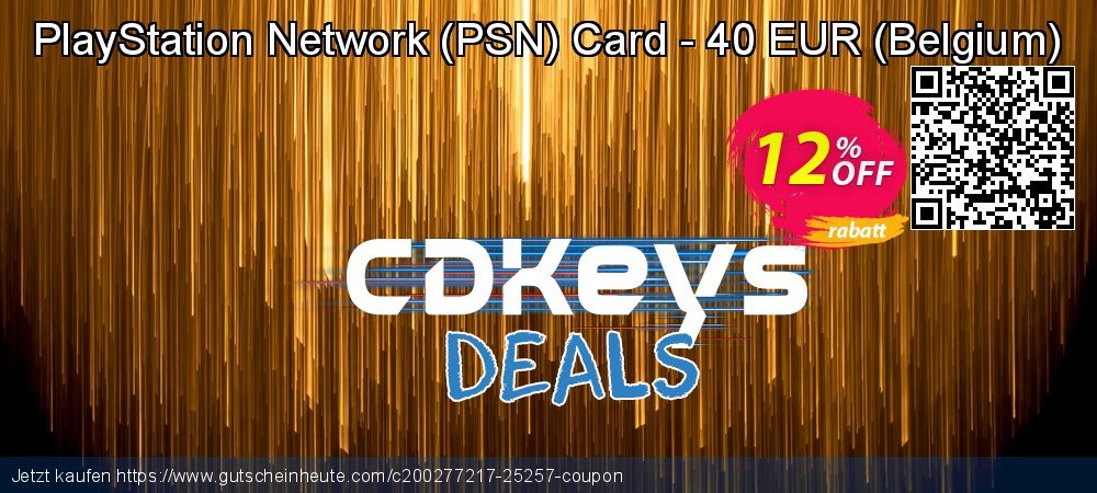 PlayStation Network - PSN Card - 40 EUR - Belgium  umwerfenden Außendienst-Promotions Bildschirmfoto