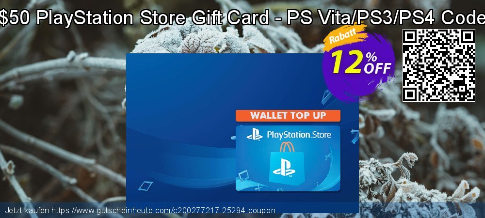 $50 PlayStation Store Gift Card - PS Vita/PS3/PS4 Code exklusiv Förderung Bildschirmfoto