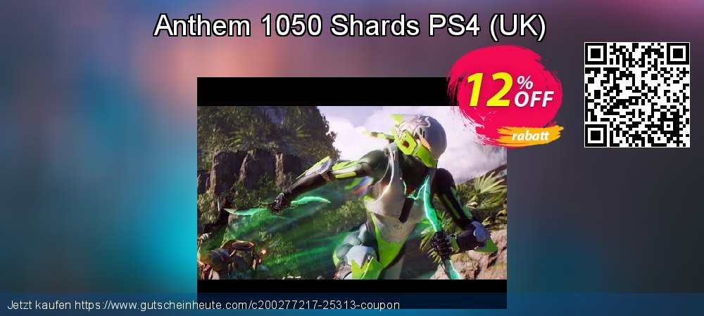 Anthem 1050 Shards PS4 - UK  toll Sale Aktionen Bildschirmfoto