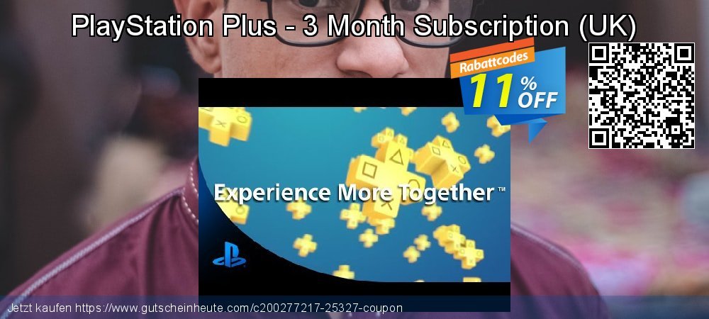 PlayStation Plus - 3 Month Subscription - UK  ausschließlich Preisnachlass Bildschirmfoto