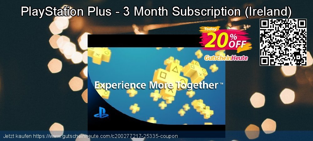 PlayStation Plus - 3 Month Subscription - Ireland  wunderbar Promotionsangebot Bildschirmfoto