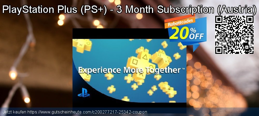 PlayStation Plus - PS+ - 3 Month Subscription - Austria  formidable Außendienst-Promotions Bildschirmfoto