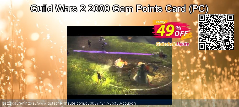 Guild Wars 2 2000 Gem Points Card - PC  aufregende Ermäßigungen Bildschirmfoto