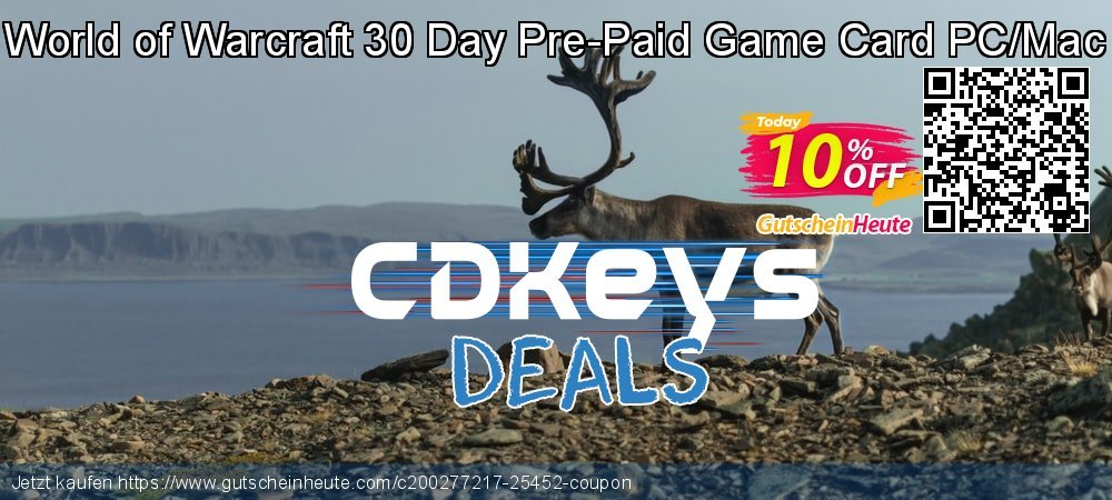 World of Warcraft 30 Day Pre-Paid Game Card PC/Mac ausschließenden Preisnachlässe Bildschirmfoto