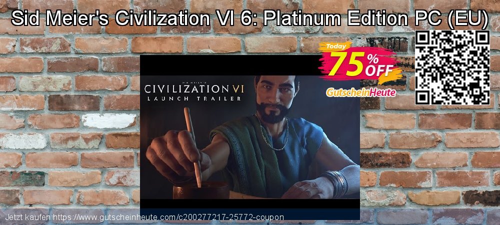 Sid Meier's Civilization VI 6: Platinum Edition PC - EU  wunderschön Sale Aktionen Bildschirmfoto