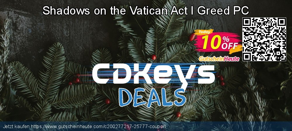 Shadows on the Vatican Act I Greed PC verwunderlich Promotionsangebot Bildschirmfoto