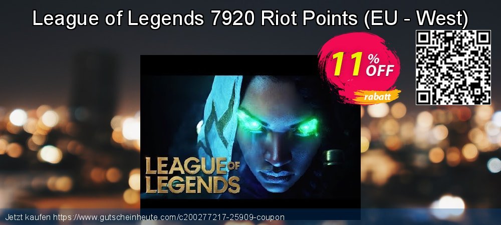 League of Legends 7920 Riot Points - EU - West  geniale Rabatt Bildschirmfoto