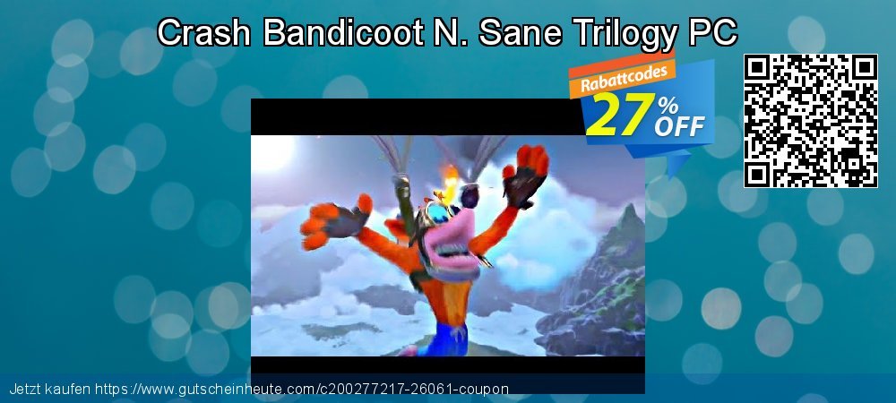 Crash Bandicoot N. Sane Trilogy PC aufregenden Sale Aktionen Bildschirmfoto