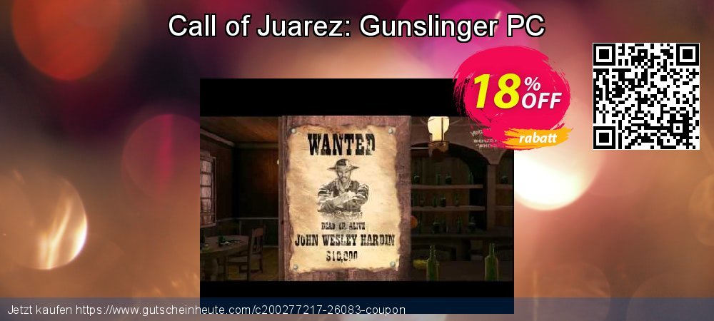 Call of Juarez: Gunslinger PC verblüffend Promotionsangebot Bildschirmfoto