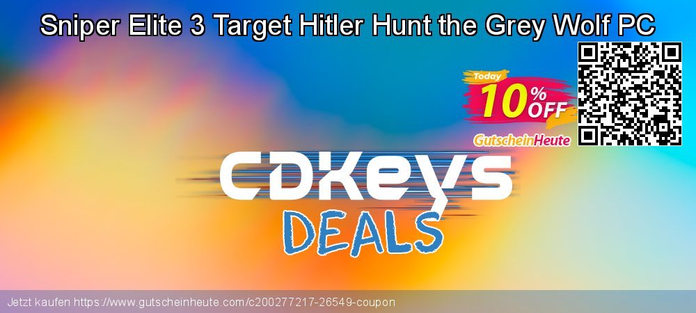Sniper Elite 3 Target Hitler Hunt the Grey Wolf PC wundervoll Außendienst-Promotions Bildschirmfoto