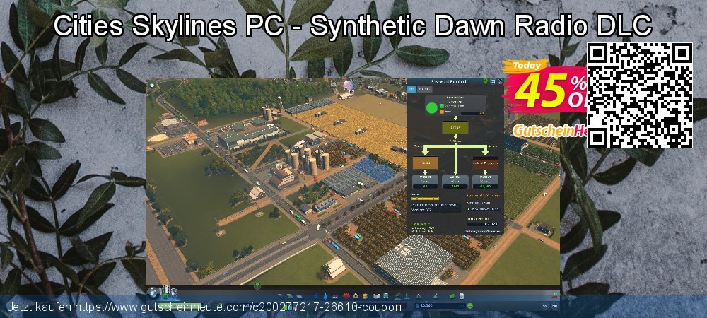 Cities Skylines PC - Synthetic Dawn Radio DLC verblüffend Promotionsangebot Bildschirmfoto