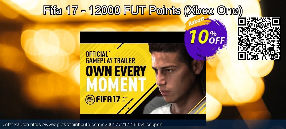 Fifa 17 - 12000 FUT Points - Xbox One  unglaublich Außendienst-Promotions Bildschirmfoto