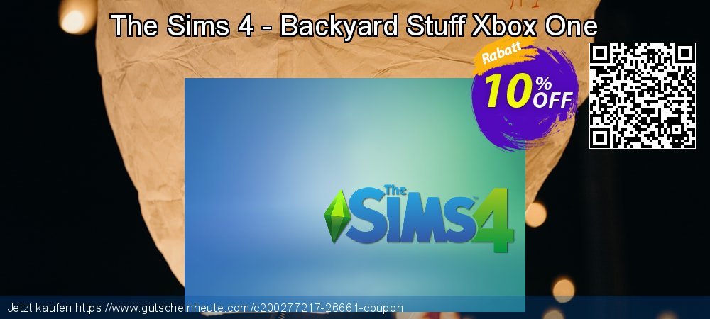 The Sims 4 - Backyard Stuff Xbox One ausschließenden Promotionsangebot Bildschirmfoto