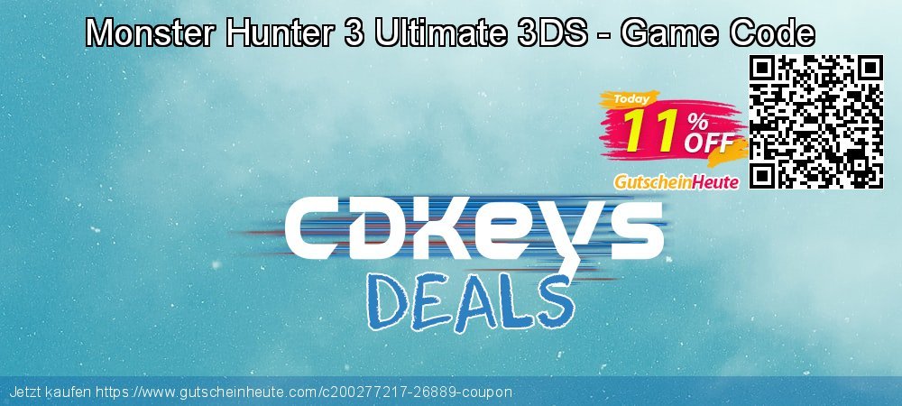 Monster Hunter 3 Ultimate 3DS - Game Code verblüffend Außendienst-Promotions Bildschirmfoto