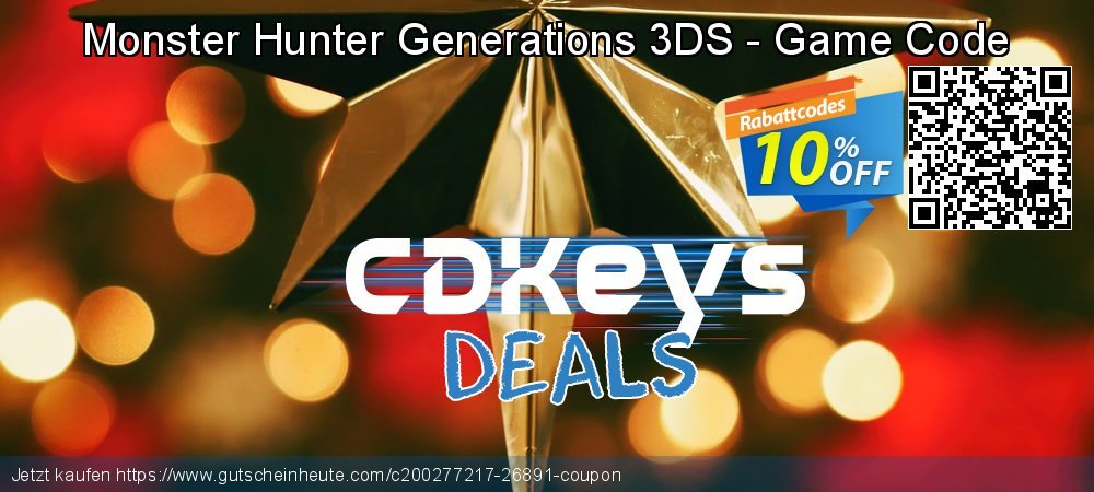 Monster Hunter Generations 3DS - Game Code überraschend Preisnachlass Bildschirmfoto