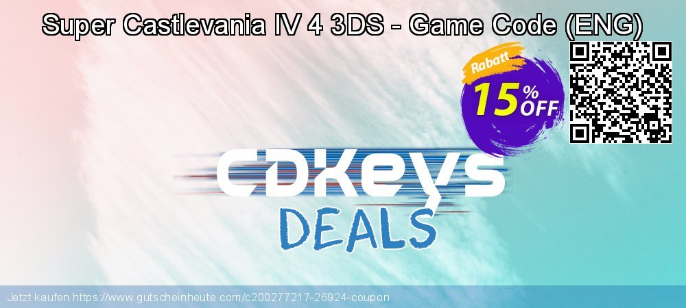 Super Castlevania IV 4 3DS - Game Code - ENG  verwunderlich Preisreduzierung Bildschirmfoto
