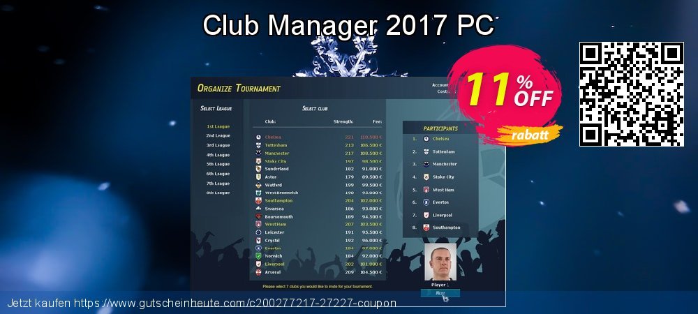 Club Manager 2017 PC atemberaubend Verkaufsförderung Bildschirmfoto